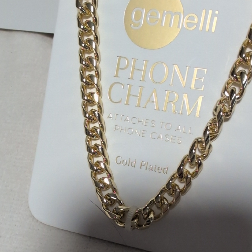 Gemelli Monogram S Gold Plated Phone Charm Wristlet - Picture 3 of 5